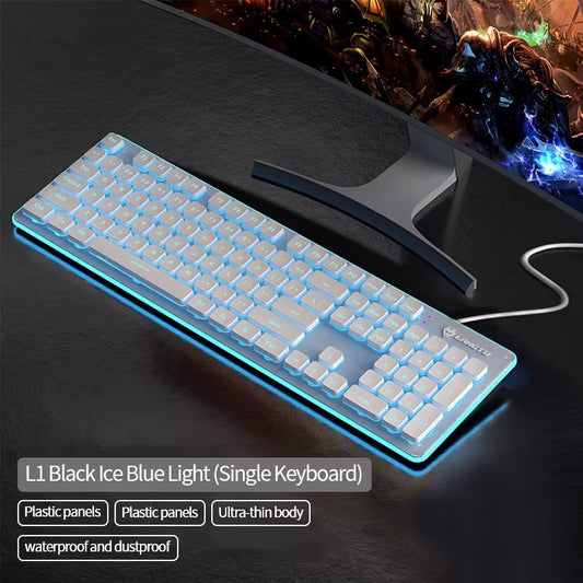 Wholesale 104Keys Universal Mute Waterproof Custom Diy Gift Mechanical Computer Office Laptop Keyboards Gaming with Light